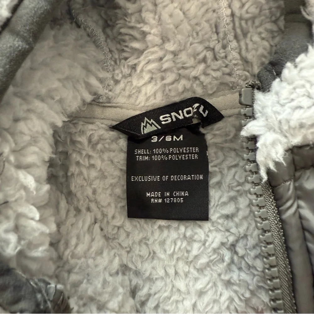 SNOZU 3/6‎ month fleece snowsuit
